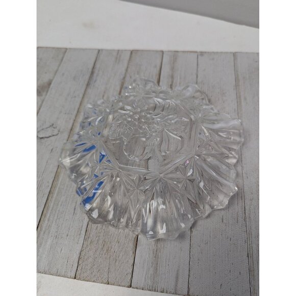 Vintage Federal Glass Pioneer Fluted Fruit Serving Bowl Scalloped Edge - Picture 4 of 6